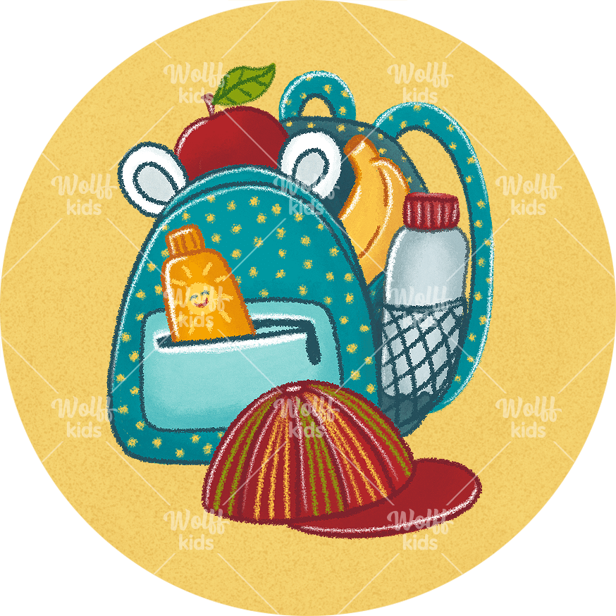 Einzelner Magnet: Tasche packen